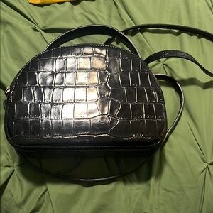 Valentina made in Italy black leather bag